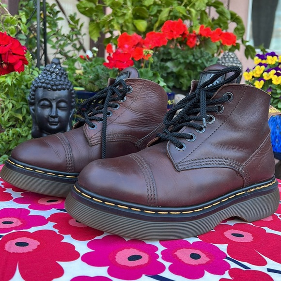 🏴󠁧󠁢󠁥󠁮󠁧󠁿 Dr. Martens MIE Cap Toe SUPER CHUNKY PLATFORM Ankle Boots UK 8 - Picture 12 of 17